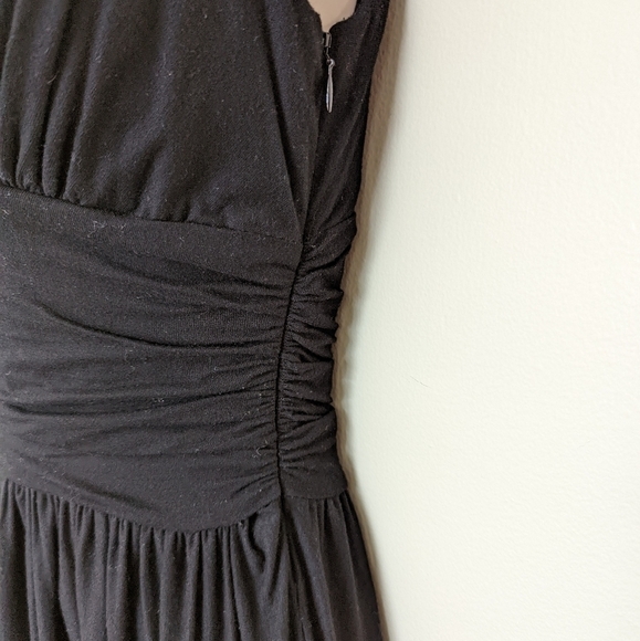 BETSEY JOHNSON black jersey knit dress p xs small pockets - Picture 7 of 14